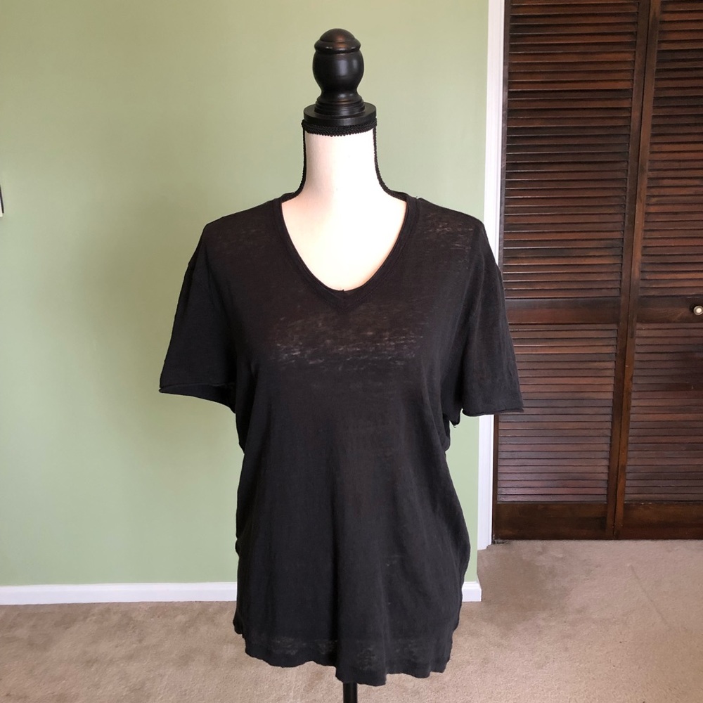 $6 w/bundle John Varvatos Linen Sheer Tee Size L
